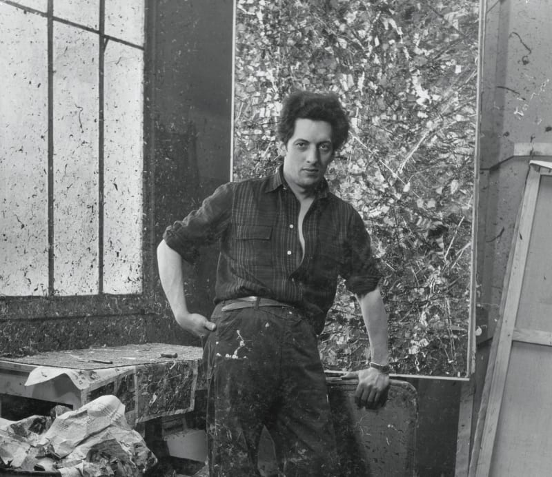 Jean Paul Riopelle in his studio