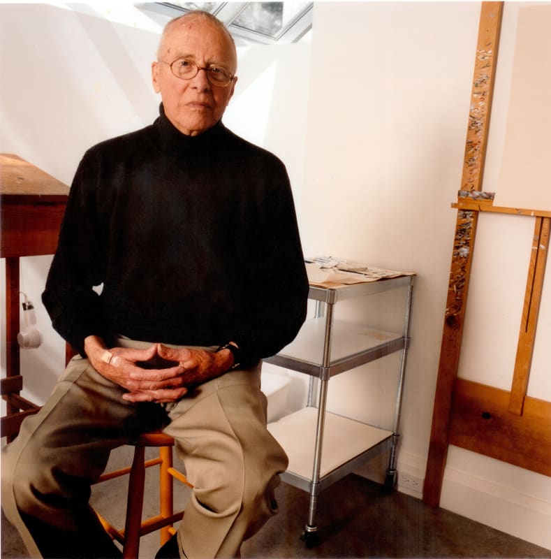 Alex Colville in his studio