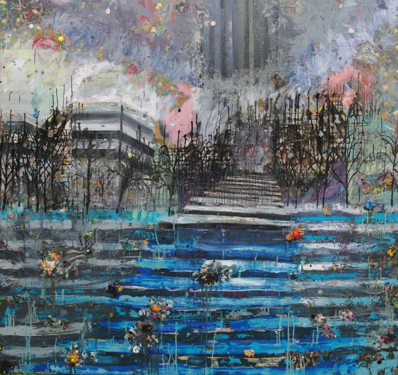 Thomas Brezing Leaving Nineveh Oil on canvas 200 x 200cm