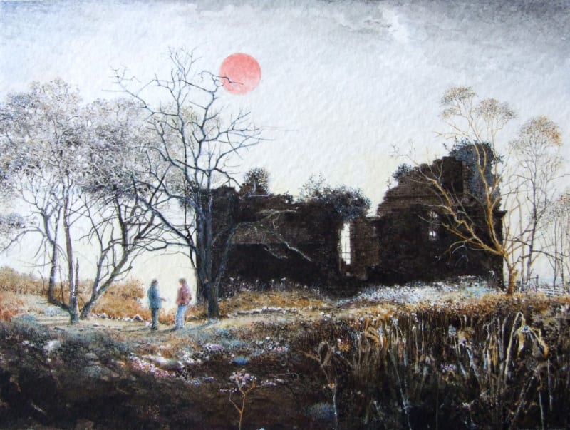 Robert Bates December Afternoon (2007) Watercolour 10.6 x 14.1 cm