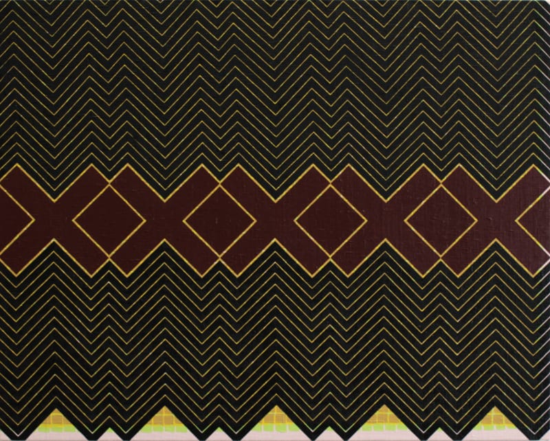 Helen Blake Belt and braces, 2018 Oil on linen, laid on board 48 x 60 cm