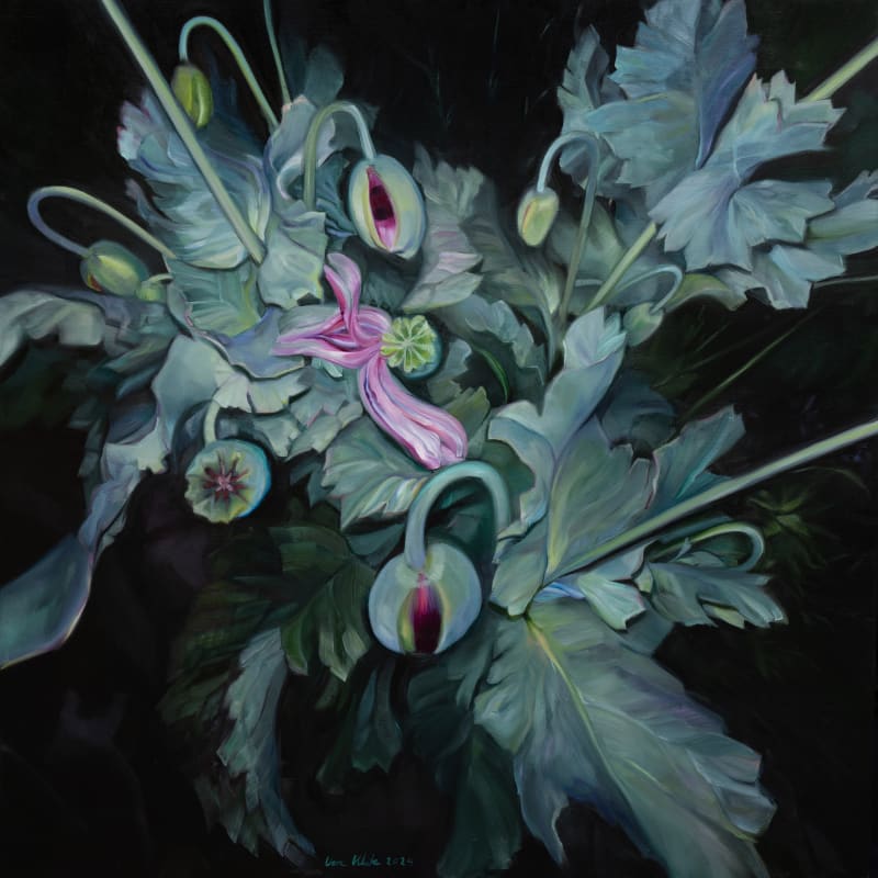 Vera Klute, 'Eruption', oil on linen, 100x 100cm