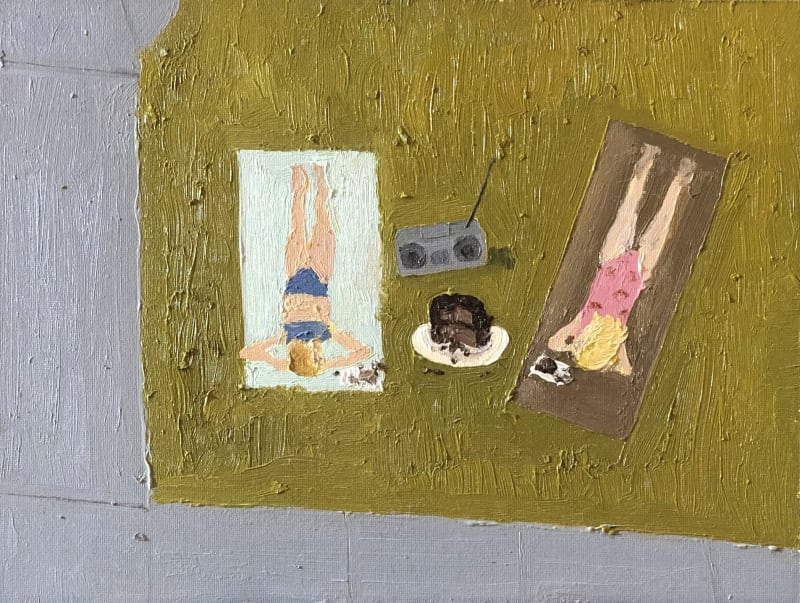 Mollie Douthit, 'Lisa and I', oil on canvas panel, 18 x 24cm