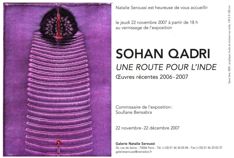 Sohan Qadri - Une route pour l'Inde, Oeuvres récentes 2006 - 2007