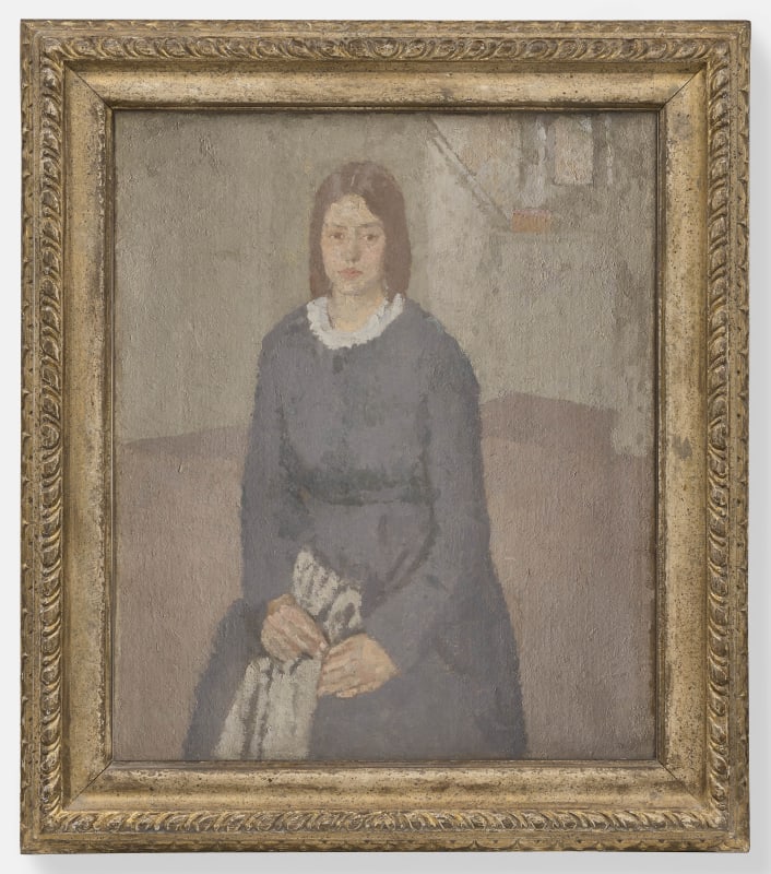 Gwen John, Seated Girl with Sewing, circa 1910s-early 1920s, Private Collection, courtesy Offer Waterman