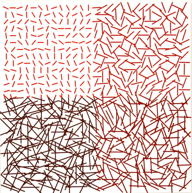 Vera Molnar, Quatre quart RD, 2012, 80x80cm