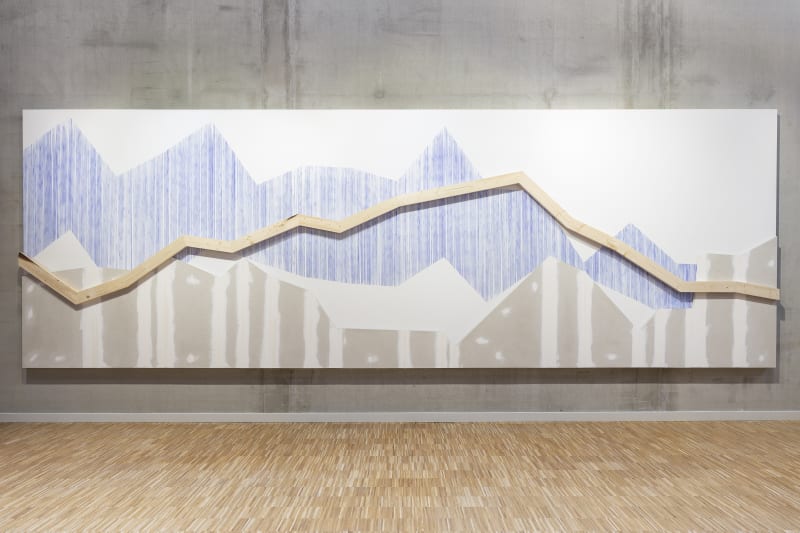 Olivier Petiteau / Particules fines, Tour de France et fuite des Cerveaux, 225 x 650 cm Artothèque de Vitré Communauté / 28 septembre - 08 décembre 2024