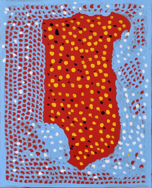 草间弥生,每天我都为爱祈祷 Every Day I Pray for Love,2023,布面丙烯,65.2 x 53 cm © YAYOI KUSAMA