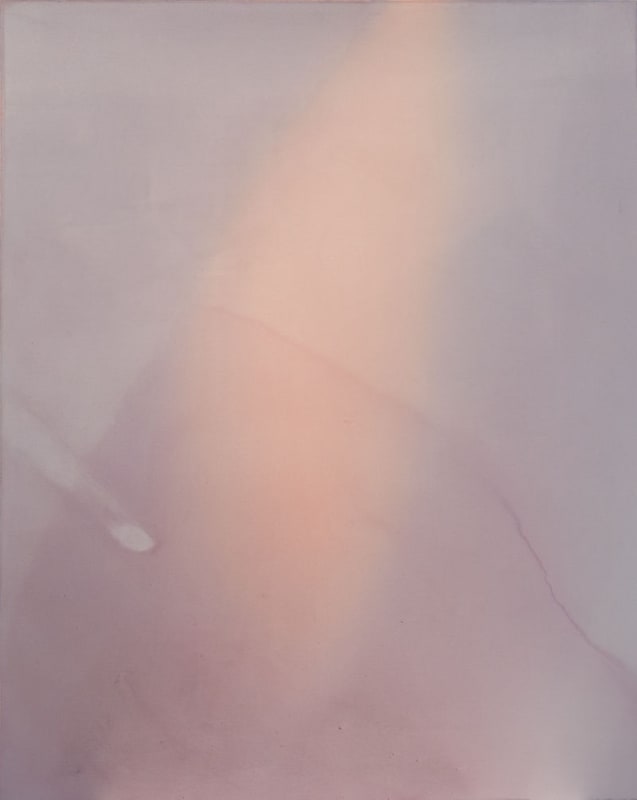 Guo-Liang Tan, “Untitled (Shaft)”, 2018, Acrylic on aeronautical fabric and wood, 100 x 80 cm