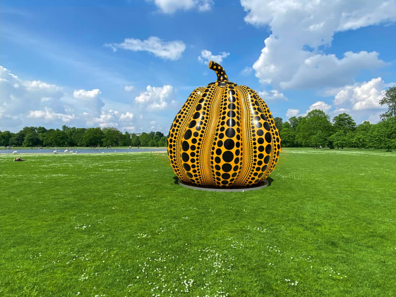 Yayoi Kusama, Pumpkin, 2024 © YAYOI KUSAMA. Courtesy Ota Fine Arts, Victoria Miro, and David Zwirner. Photo: George Darrell