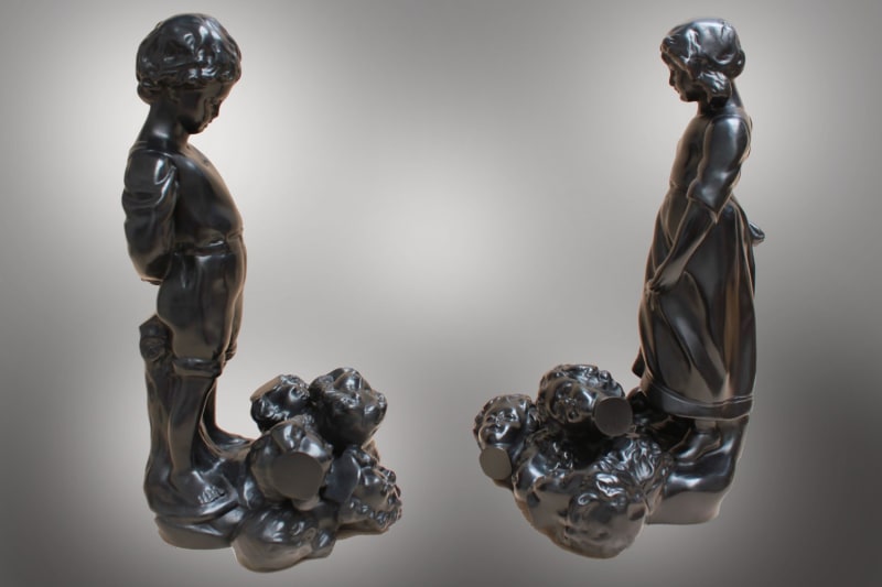 Alice Maher Godchildren, 2010 Bronze & wood dimensions variable