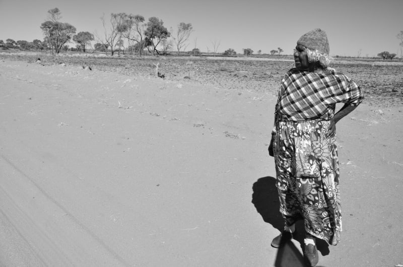 A black and white photo of Nyarapayi Giles