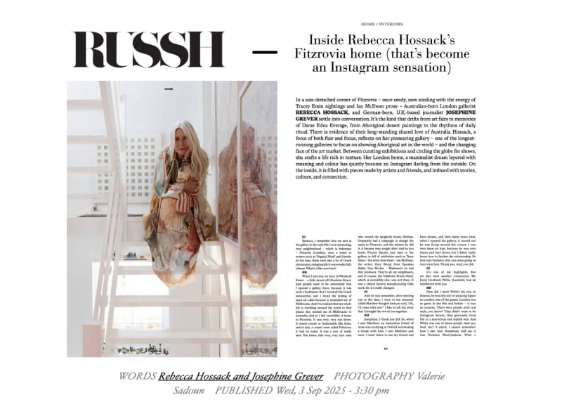 Inside Rebecca Hossack’s Fitzrovia Home (that’s become an Instagram sensation), RUSSH Magazine