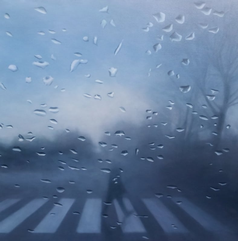 Esther Nienhuis oil painting at the Rebecca Hossack Art Gallery TRACKS exhibition