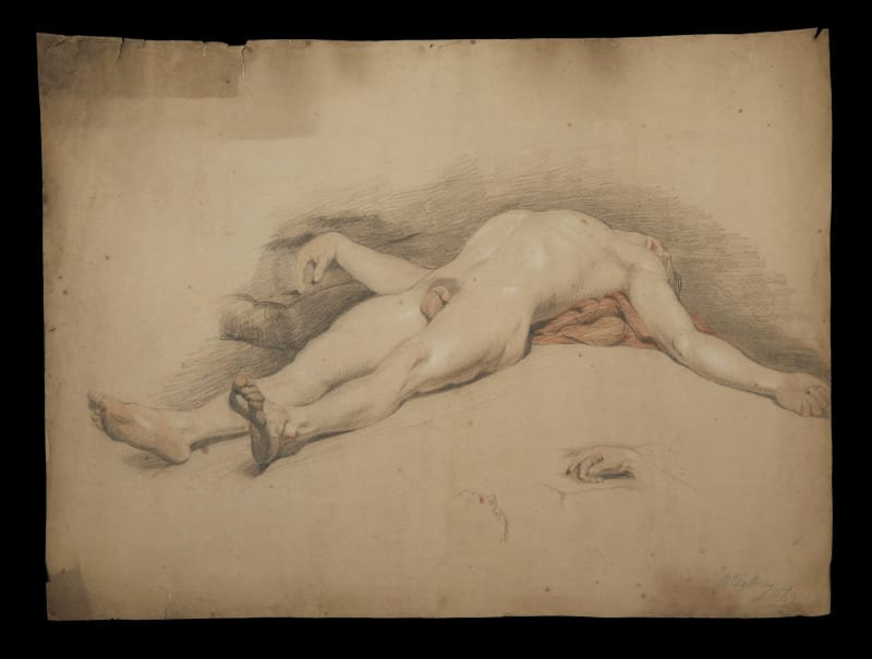 Life Drawing, Male, Full Length, Lying Down RSA Collections