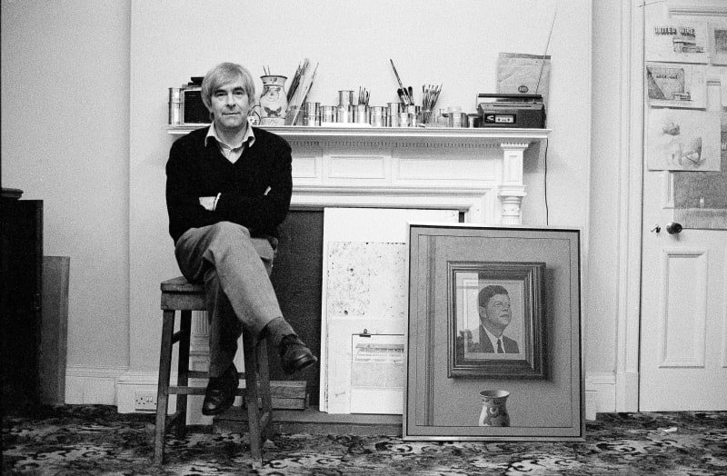 David Evans in his studio. Courtesy of the artist's family.