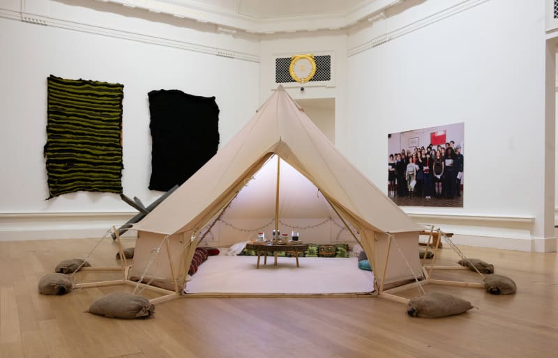 New Contemporaries 2024, L-R: Louis Baillie, Freddie Bubble, Amy Strzoda.