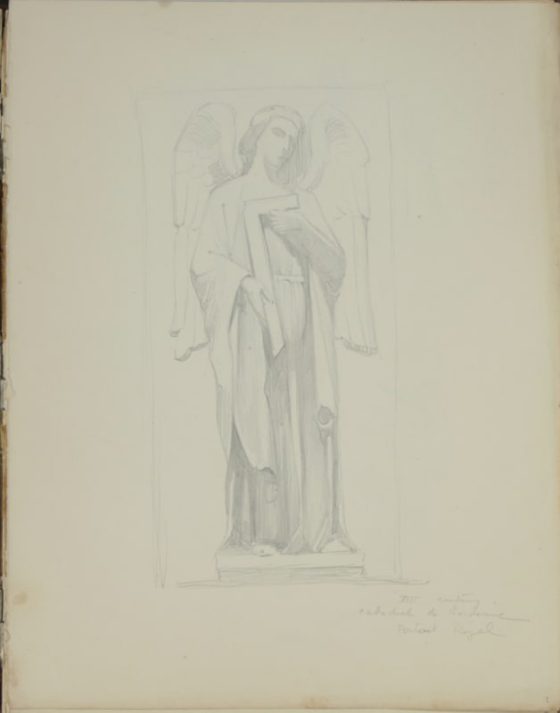 Fanindra Nath Bose , Sketchbook, medieval casts