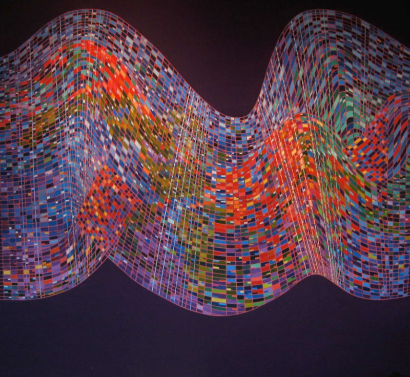 Artwork: Cecilia Biagini, Continuo, 2009, Flashe on canvas, 66 x 76"