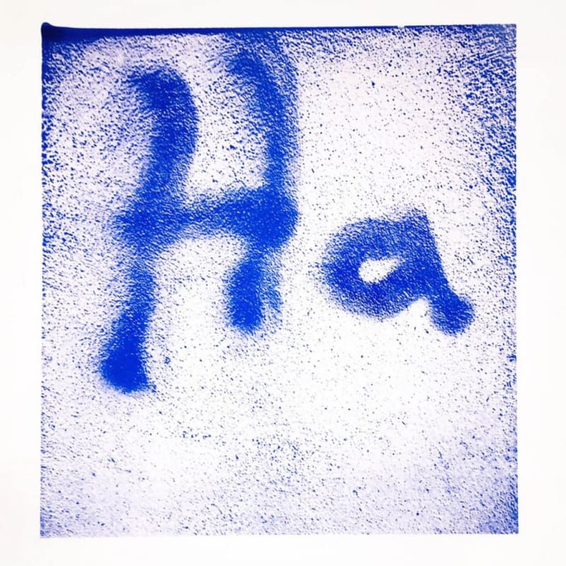 Artwork: Ethel Shipton, HA, 2019, screenprint, 30 x 22.5″, ed. of 10