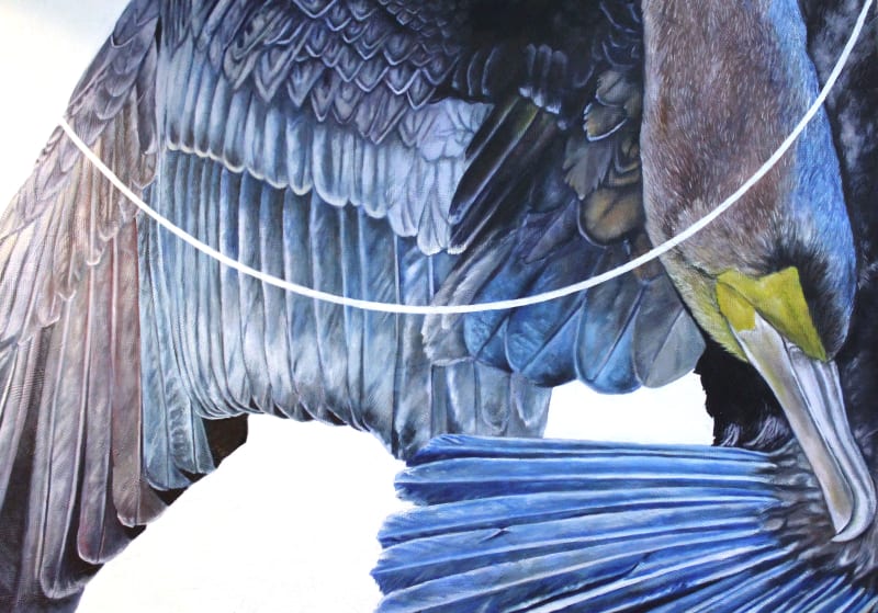 Ashley Perez, "Exhale," 2023, Initialed on the right and signed on the reverse, Oil on Wood, 28 x 40 in, 71.1 x 101.6 cm