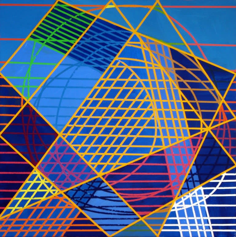 Artwork: Cecilia Biagini, Classical System, 2009, Flashe on canvas, 16 x 16"