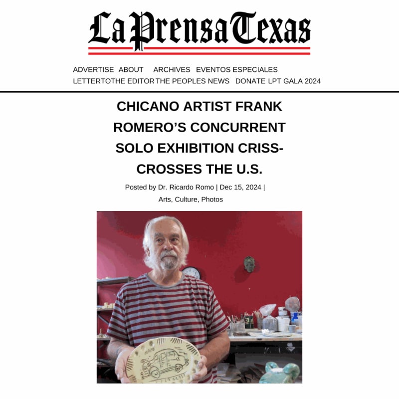 Chicano Artist Frank Romero’s Concurrent Solo Exhibition Criss-Crosses The U.S.