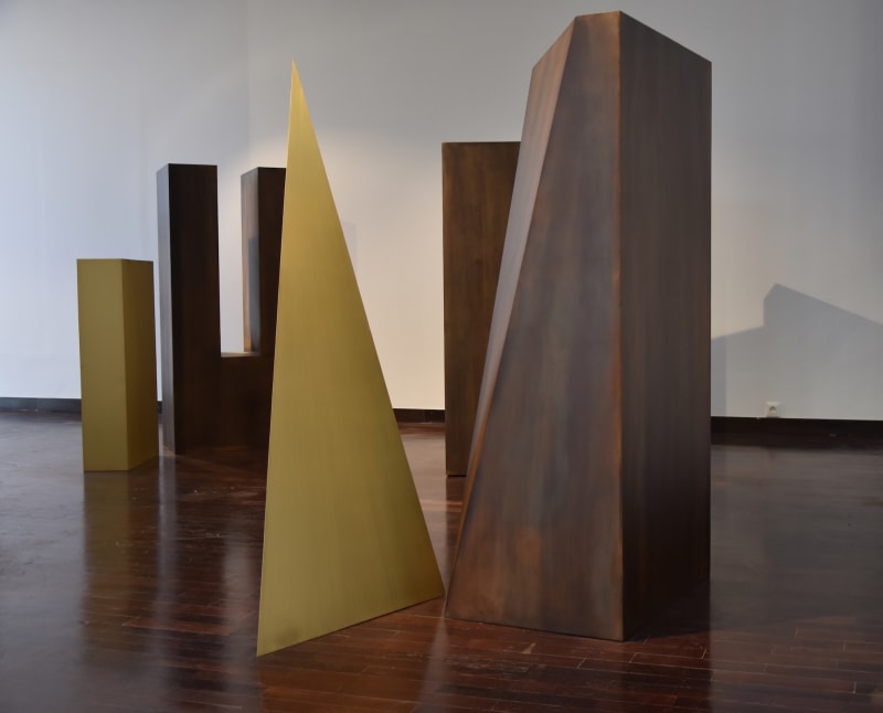 Mon orge je le laisse chez les gens de bien Et s’il leur arrive d’en manquer, Je leur en prête davantage” M’barek Ben Zida, 2019, Oxidized metal and copper, Variable dimensions