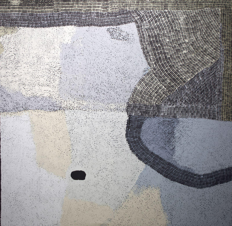 Anangu Happily Sitting and Working Together , Ceramics and Pictures from Ernabella