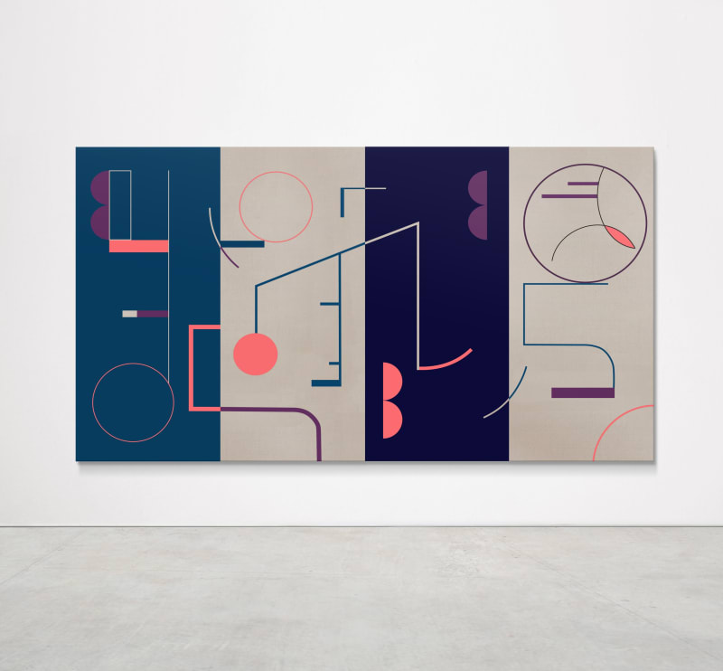 Tabuh Tabuhan Screen II in Sapphire, Violet & Prussian (Colin McPhee), 2018