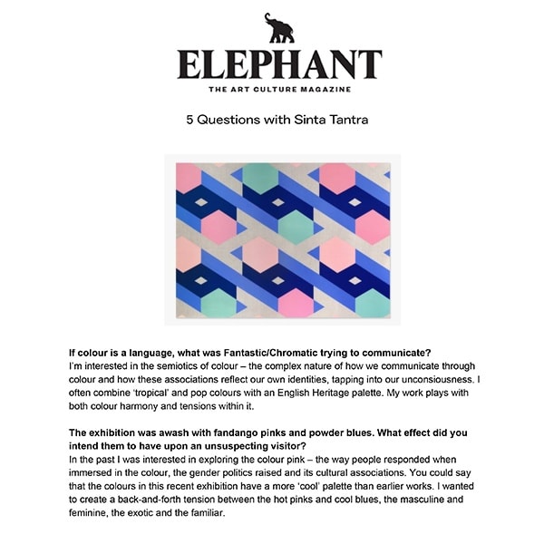 5 Questions with Sinta Tantra