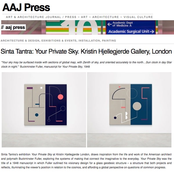 Sinta Tantra 'Your Private Sky'. Kristin Hjellegjerde Gallery, London