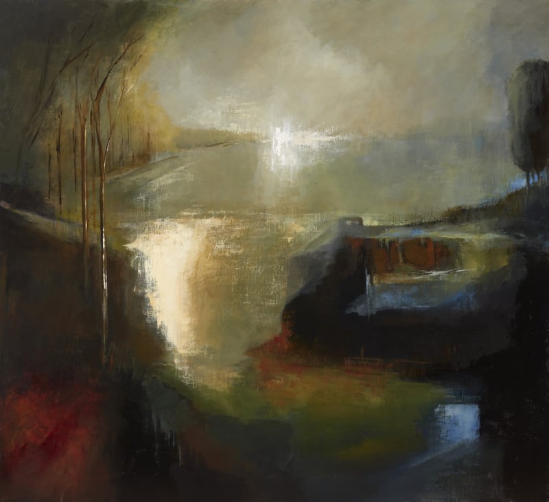 Lake, Dromore Woods, Killarney, acrylic on canvas, 100 x 111cm