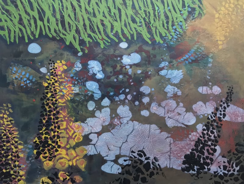 Frances Ryan, Creek, oil on panel, 46 x 61cm