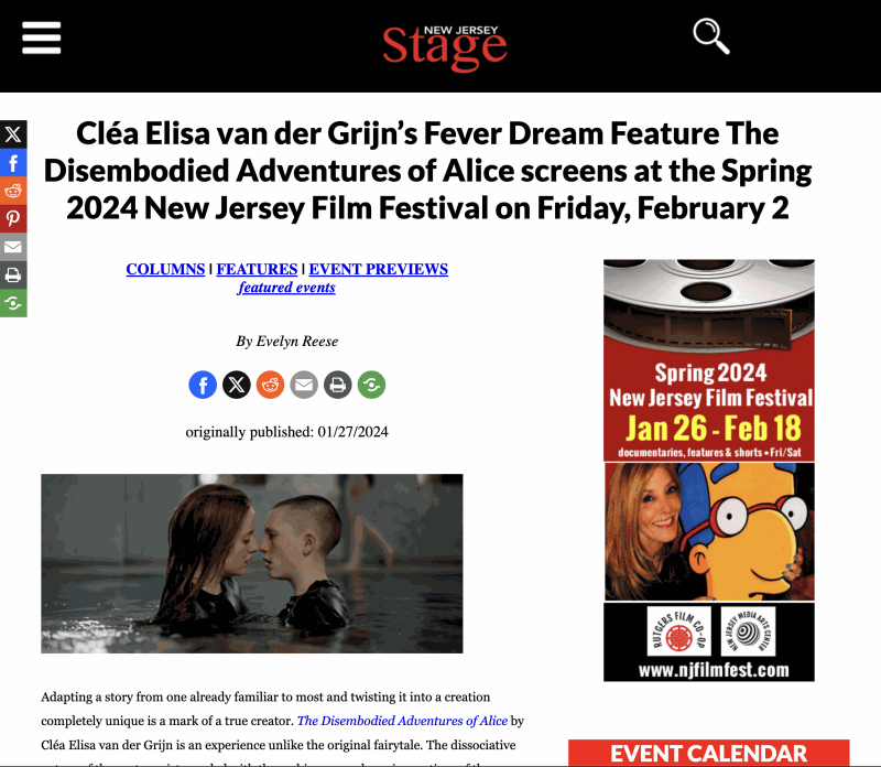 New Jersey Stage : Cléa Elisa van der Grijn