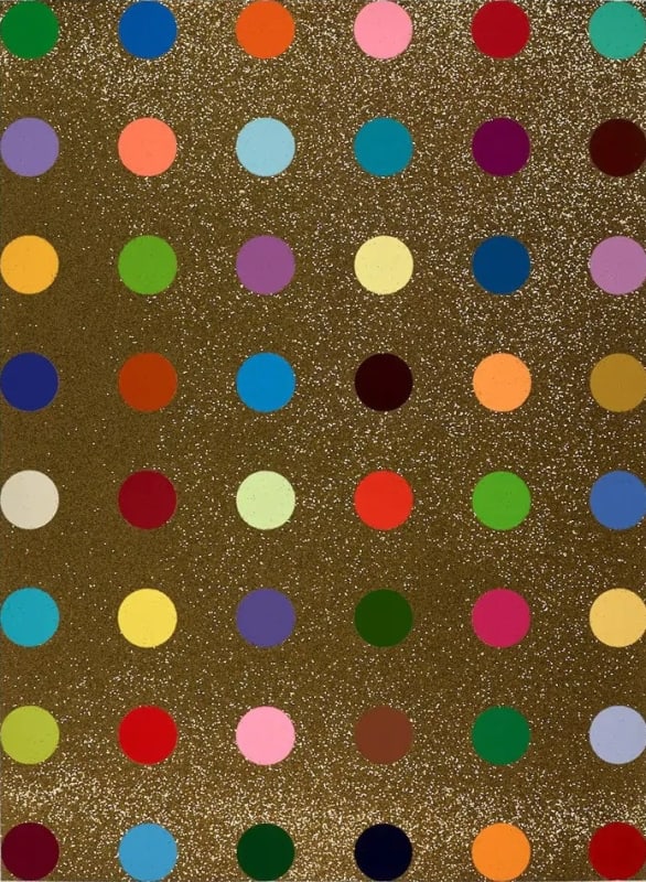 Manor-Gallery-Exeter-Damien-Hirst-Aurous-Iodide-Gold-Spot-Topsham