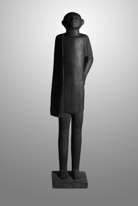 Adam Henein - Worker,148x30x26cm. bronze produced in cairo 1957