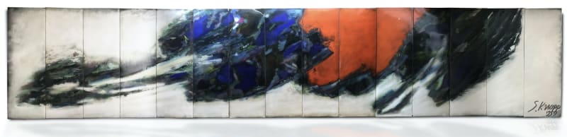 New installation : HEATHROW AIRPORT MURAL by STEFAN KNAPP, 1959, A series of 15 enamelled panels
