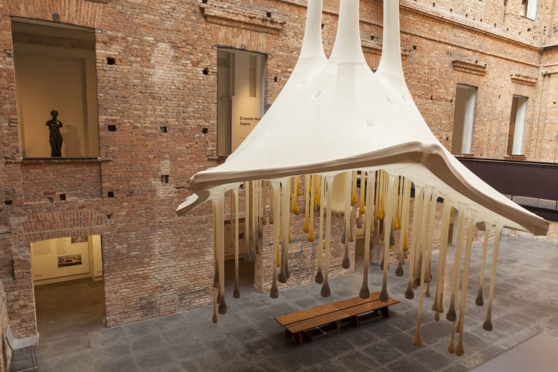 Neto sculpture, spices hanging