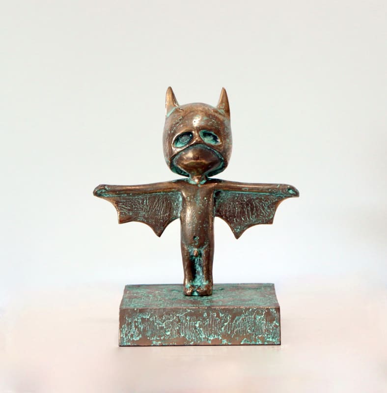 Bat boy, bronze sculpture, Samuel Allerton