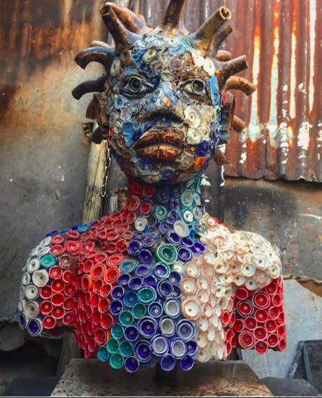 Meet Artist Ndabuko Ntuli, Making Art Out Of Gomora Trash
