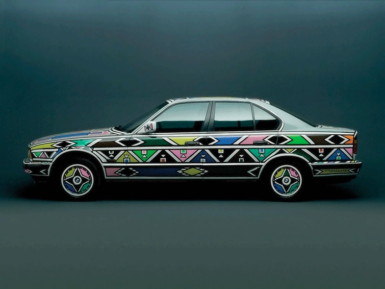 BMW Art Car by Esther Mahlangu. Image courtesy of BMW Art Cars.
