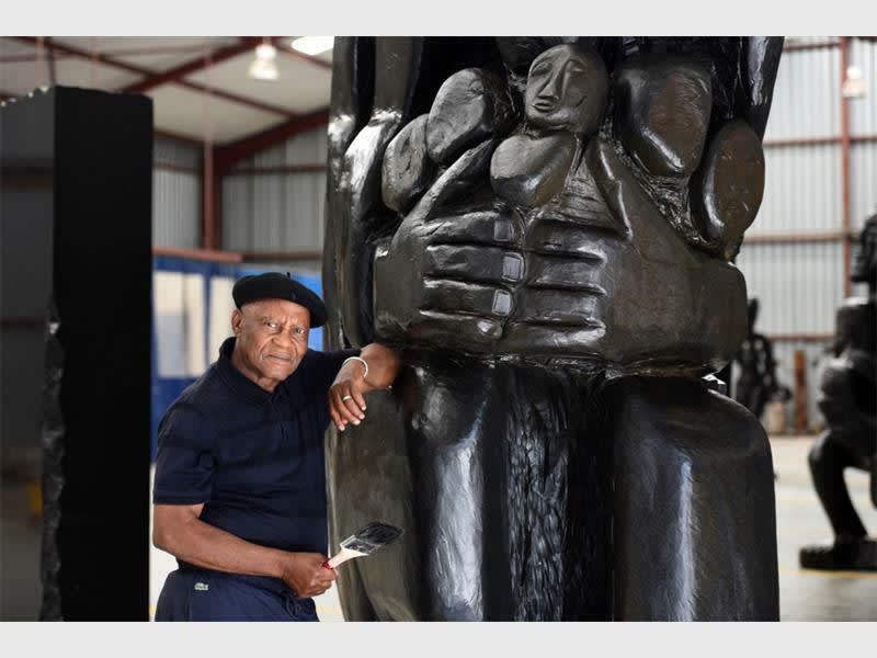 Living Legend' Professor Pitika Ntuli discusses his art exhibition Azibuyele Emasisweni .