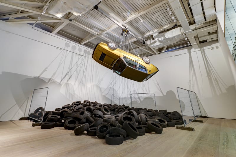 Installation view of Conrad Shawcross, Golden Lotus (Inverted), 2019. The Long Now: Saatchi Gallery at 40, 5 November 2025–1 March 2026 © Conrad Shawcross. Photography by Matt Chung