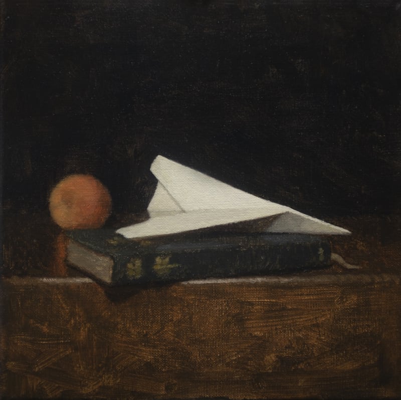 Paper Plane, Milton and Fruit, 2021 oil on linen 10 x 10 inches