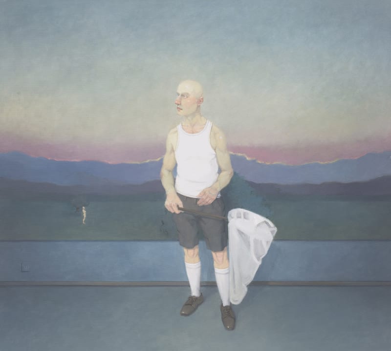 Rodrigo Cunha Interior com paisagem do arrebol, 2015 óleo sobre tela 100 x 90 cm