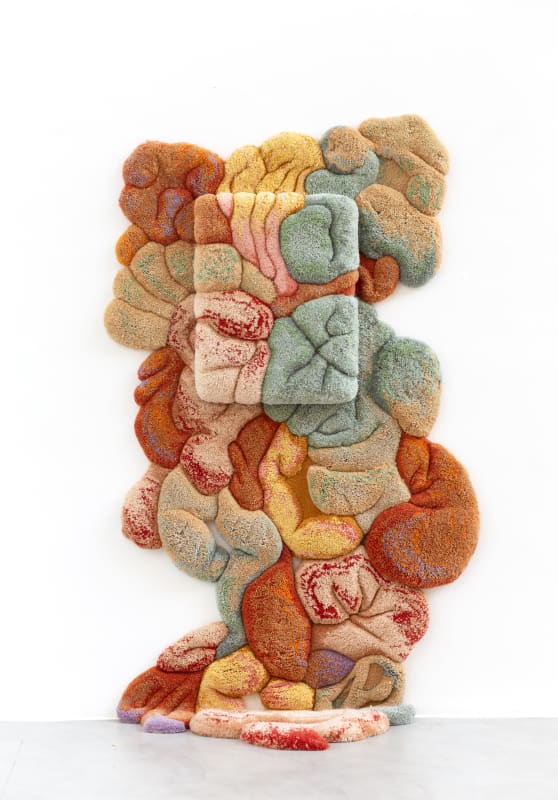 Jessica Costa Sobejos XII, 2024 Tapeçaria em tufagem manual com fios de lã natural 220 x 130 x 50 cm