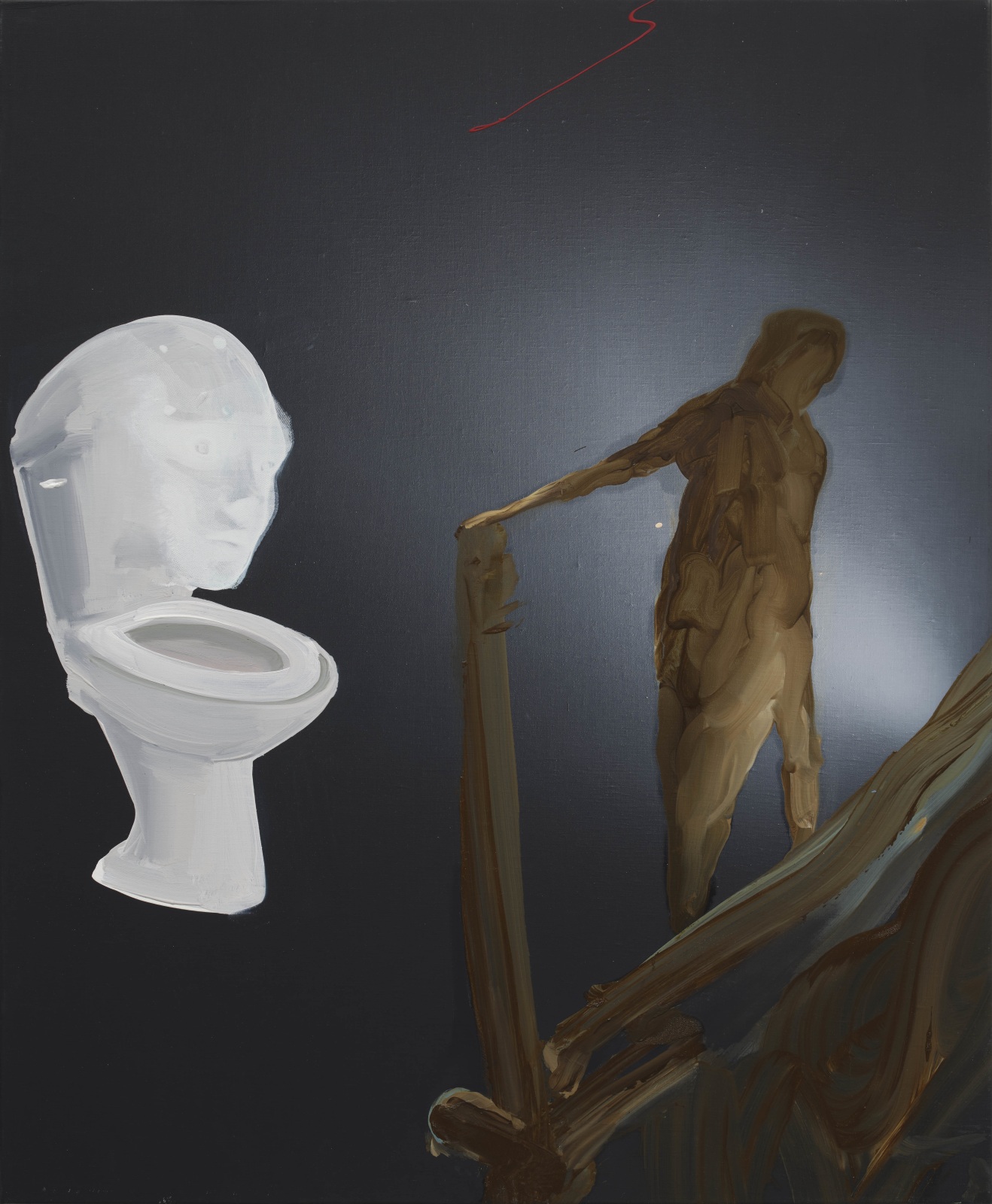 In Tala Madani’s latest London exhibition, her iconic figure “Shit Mom” enters the age of AI