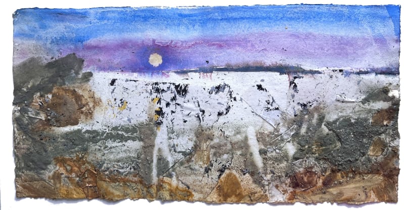 Moon Set Over Portland. Dungy Head, Lulworth, Dorset.