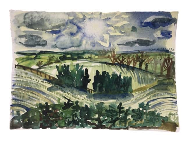 Sun Over Fields